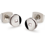 05064-03 Titanium oorknopjes met 002 ct diamant