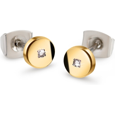05064-04 Titanium oorknopjes met 002 ct diamant