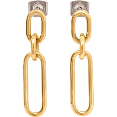 05069-02 Titanium goudkleurige oorhangers 30 mm