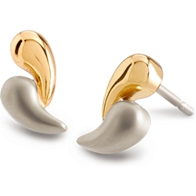 05082-02 Titanium bicolor oorknopjes 3 mm