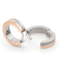 0510-12 Titanium bicolor oorringen 13 mm