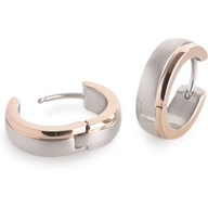 0539-16 Titanium bicolor oorringen 16 mm