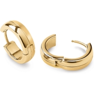 0539-18 Titanium goudkleurige oorringen 16 mm