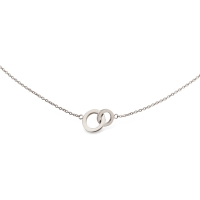 08033-01 Titanium ketting met rondjes 46-50 cm