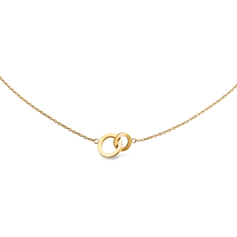 Boccia Titanium 08033-03 goudkleurige ketting met rondjes 46-50 cm