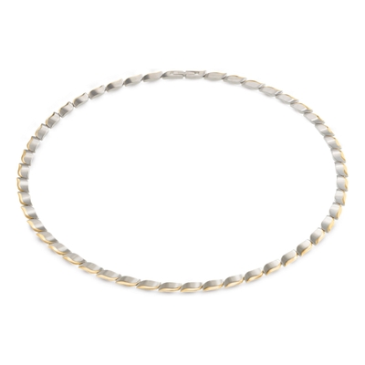 08038-02 Titanium bicolor schakelketting 45 cm
