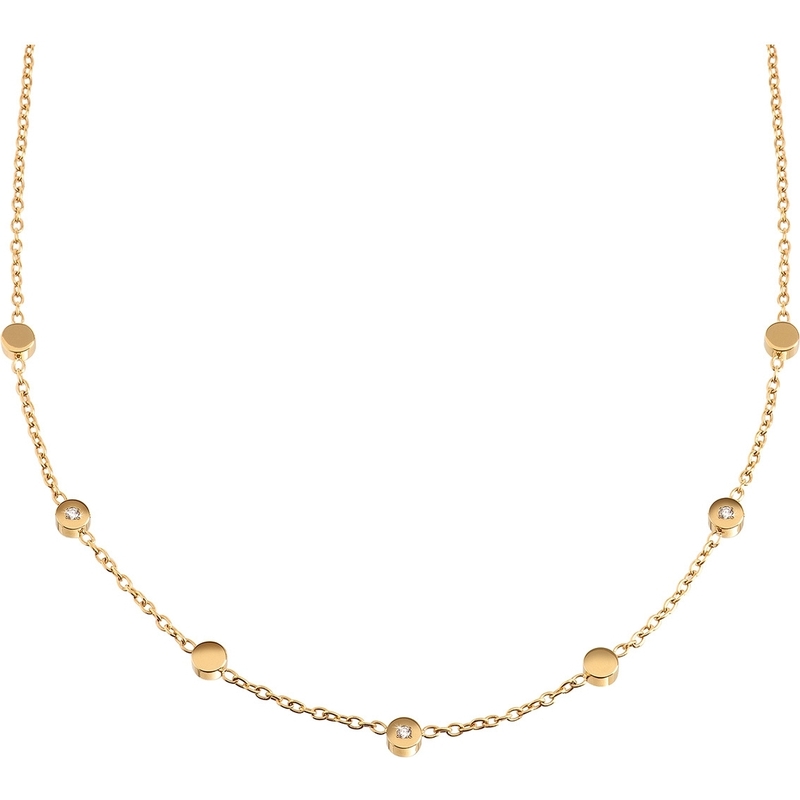 Boccia 08075-04 Titanium goudkleurige collier met 0,015 ct diamant