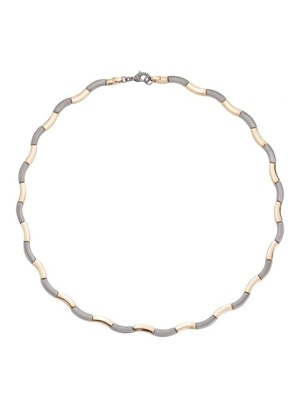 0844-02 Titanium bicolor ketting