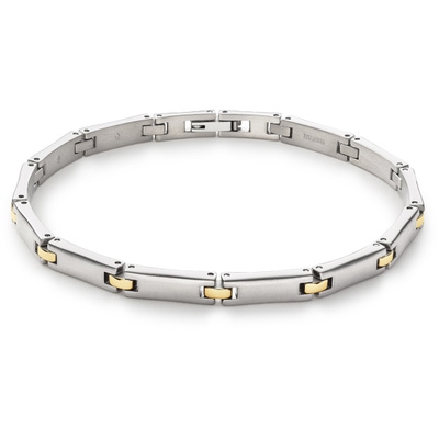 03067-02 Bicolor titanium schakelarmband 21 cm