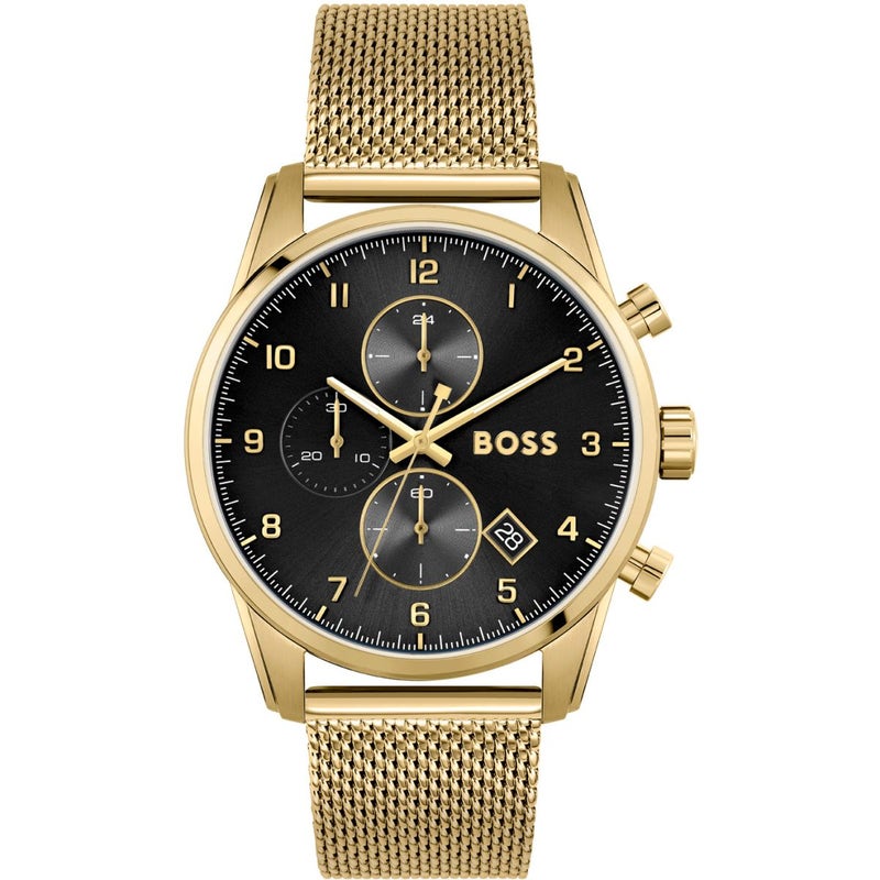 BOSS HB1513838 SKYMASTER  Horloge  Staal  Goudkleurig   44 mm