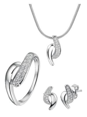 Treasure Collection sieradenset zilver glans en zirkonia