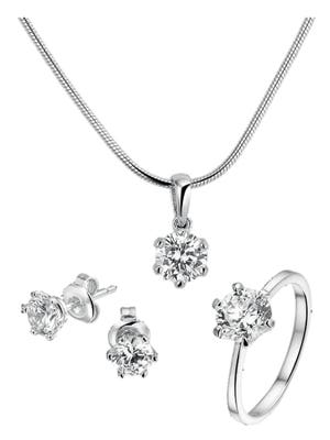 Treasure Collection sieradenset zilver glans en zirkonia