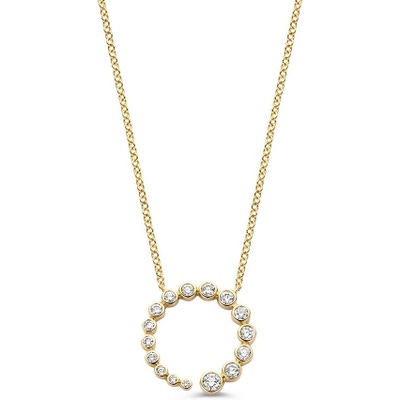 CG117958 14k gouden ketting met 050 ct diamant