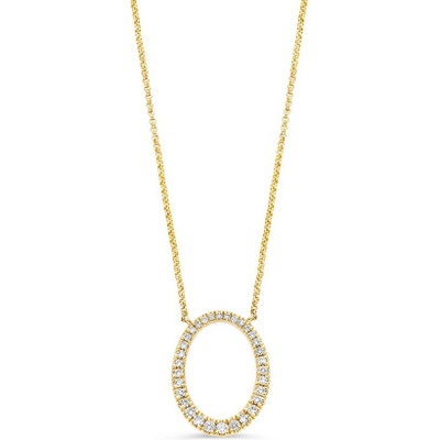 CG118195 14k gouden ketting met 025 ct diamant