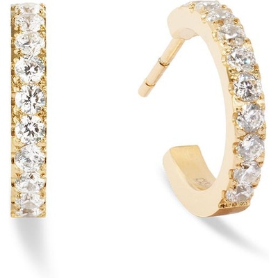 Coeur de Lion 0146/23-1816 Goudkleurige oorringen met zirkonia 15 mm