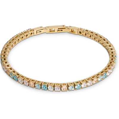 Coeur de Lion 0600/30-1590 Goudkleurige tennisarmband met zirkonia 16,5-18 cm