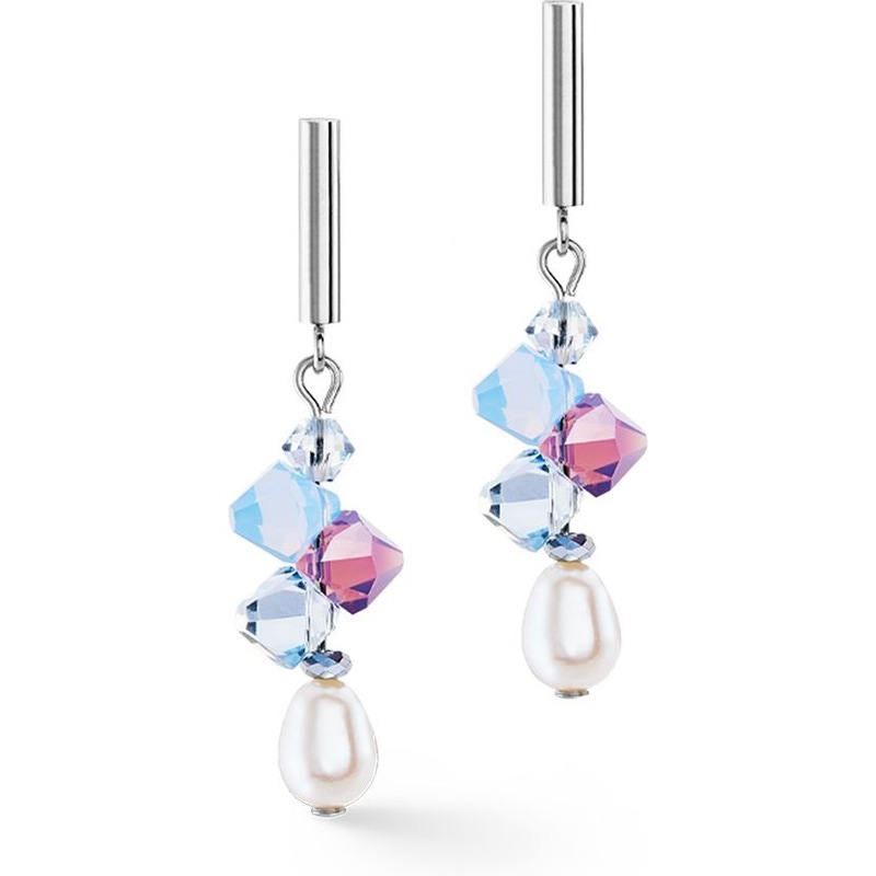 Dancing Crystals 1124/21-0839 Dancing Crystals & Pearls oorhangers 37 mm