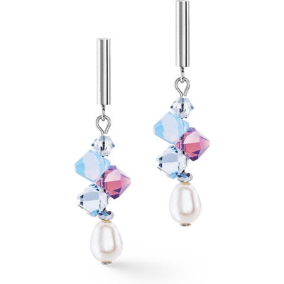 Dancing Crystals 1124/21-0839 Dancing Crystals & Pearls oorhangers 37 mm