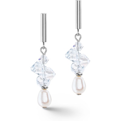 Coeur de Lion 1124/21-1417 Dancing Crystals & Pearls oorhangers 37 mm