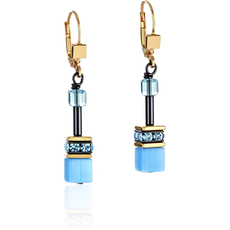 Coeur de Lion 2838/20-1573 GeoCUBE rainbow gold oorhangers