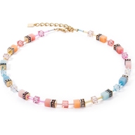 Coeur de Lion 2838/10-2028 GeoCUBE Iconic aqua-apricot collier