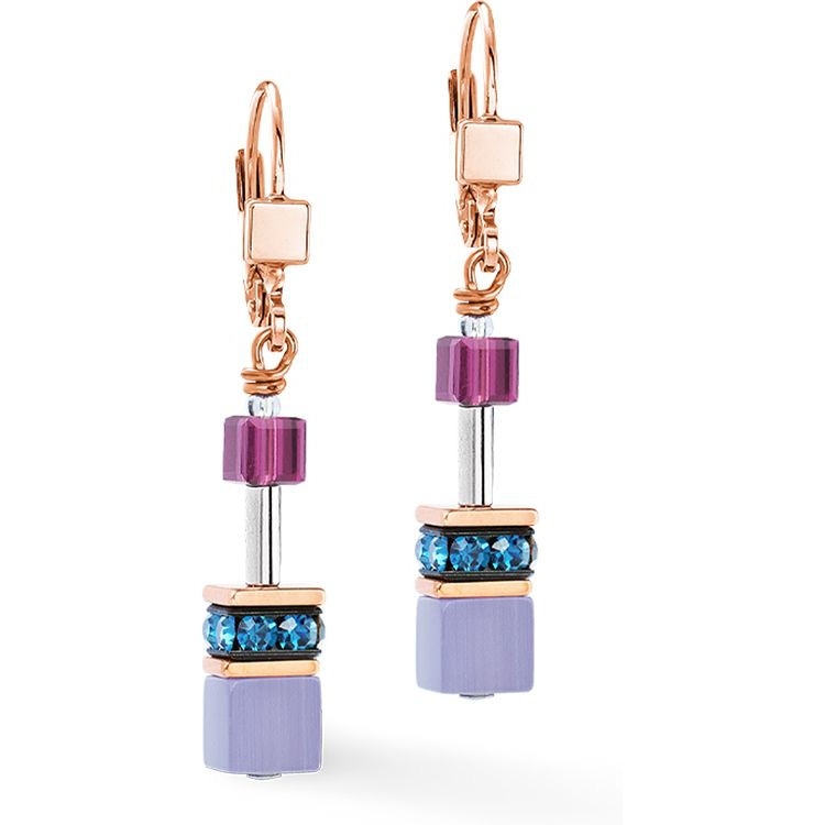 GeoCUBE 2838/20-0807 GeoCUBE Iconic Blue Moon oorhangers