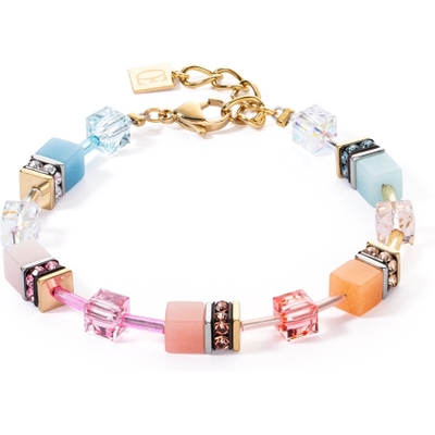 Coeur de Lion 2838/30-2028 GeoCUBE Iconic aqua-apricot armband