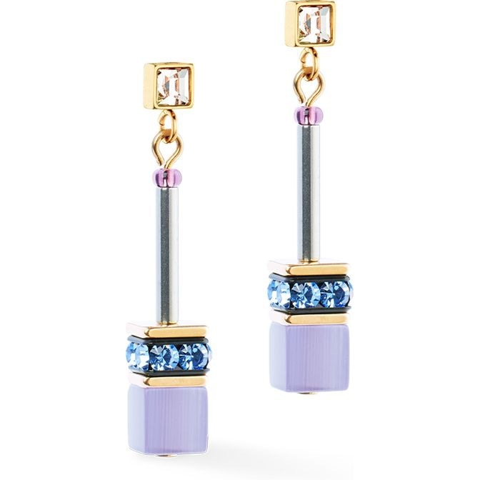 GeoCUBE 3030/21-0807 GeoCUBE Iconic Chain Mystic Orchid oorhangers