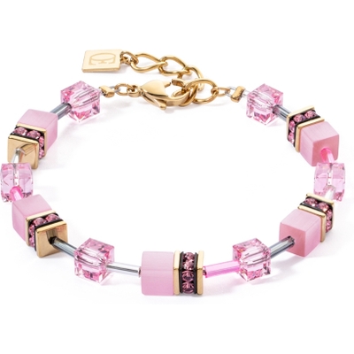 Coeur de Lion 4020/30-1920 GeoCUBE Iconic Mono Gold roze armband