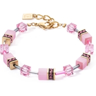Coeur de Lion 4020/30-1920 GeoCUBE Iconic Mono Gold roze armband