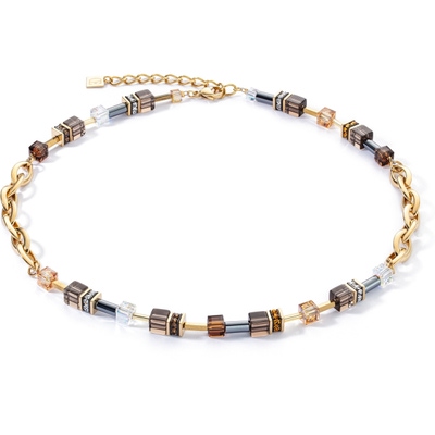 Coeur de Lion 4524/10-1116 GeoCUBE Chunky Chain gold-brown collier
