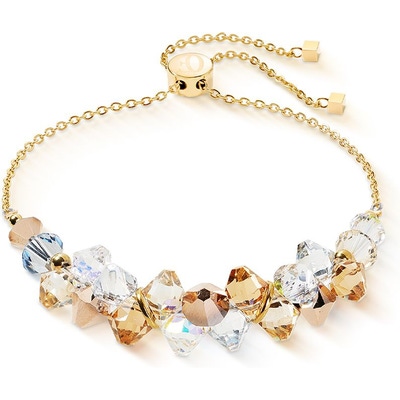 Dancing Crystals 4639/30-1016 Dancing Crystals goudkleurige armband 14-22 cm