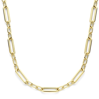 collier 11 mm 43  3 cm 14K geelgoud