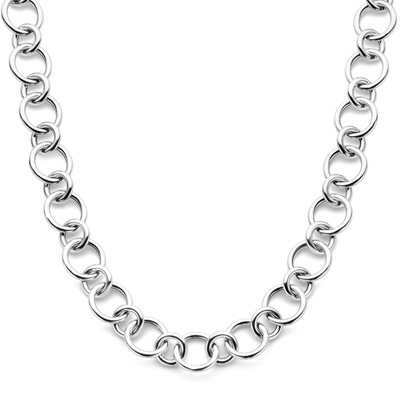 collier 17 mm 46 cm zilver gerhodineerd