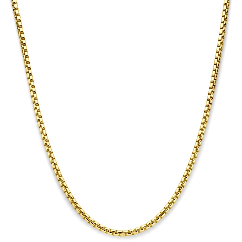 collier 43 mm 45 cm Zilgold geel met zilverkern