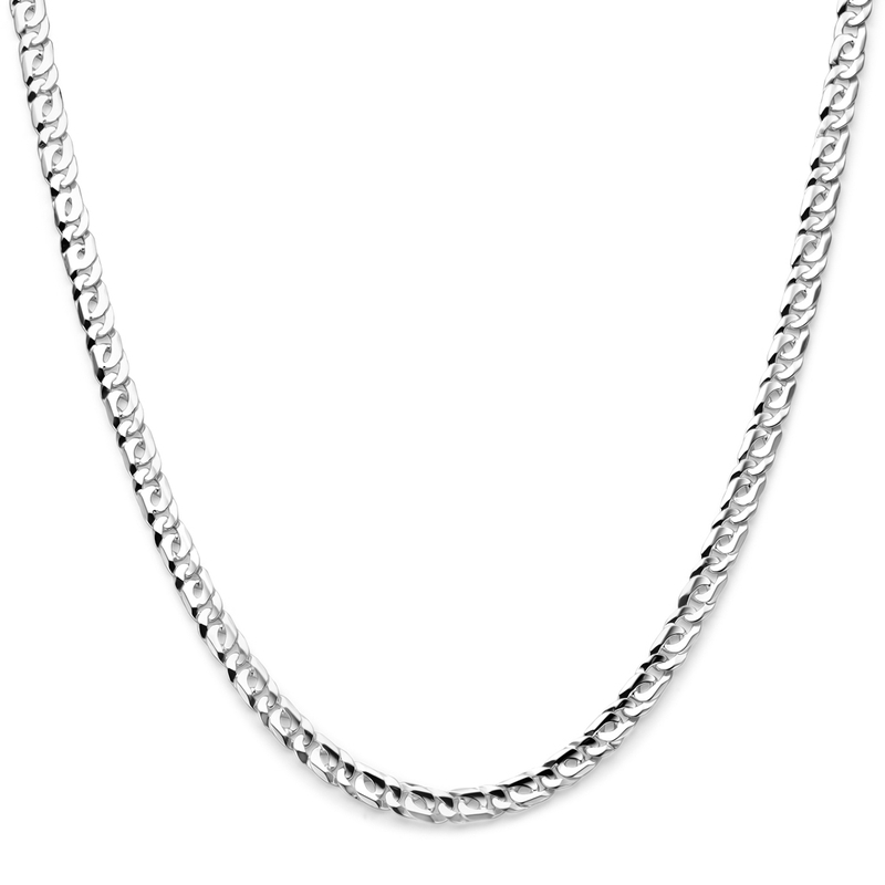 collier 65 mm zilver wit