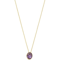 collier amethist 41 - 43 - 45 cm 14K geelgoud