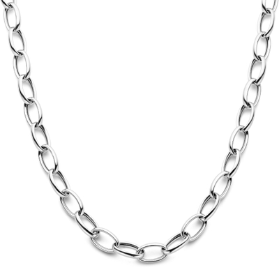 collier anker 10 mm 43 cm zilver gerhodineerd