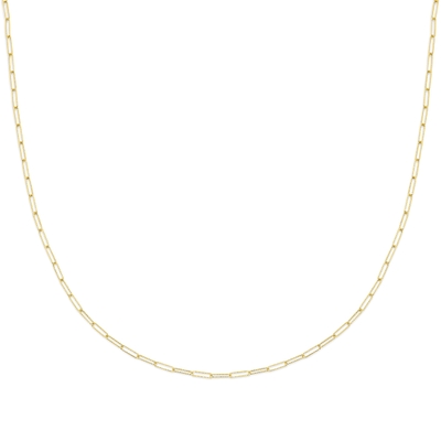 collier anker gediamanteerd 18 mm 45 cm 14K geelgoud