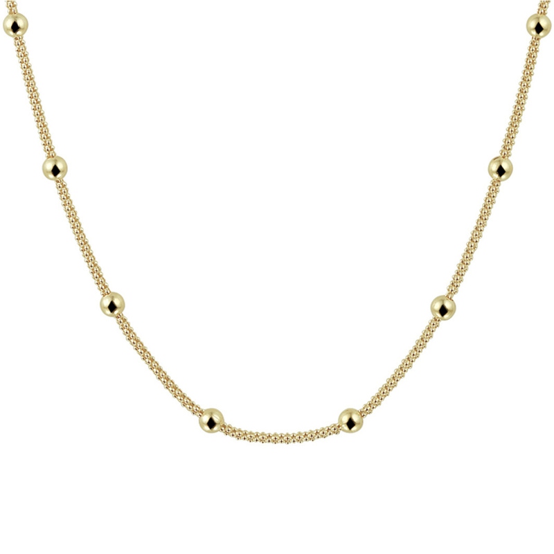 collier bolletjes 30 mm 40  4 cm 3 micron zilver verguld geel