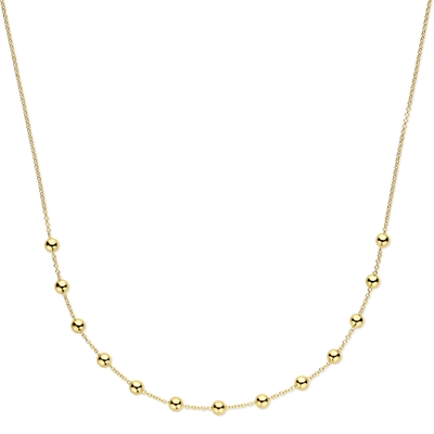 collier bolletjes 42 - 45 cm 14K geelgoud