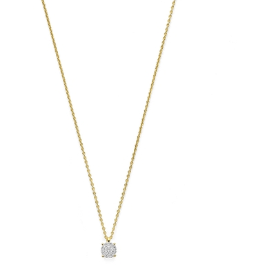 collier diamant 013ct h si 43 - 44 - 45 cm 14K bicolor goud geelwit