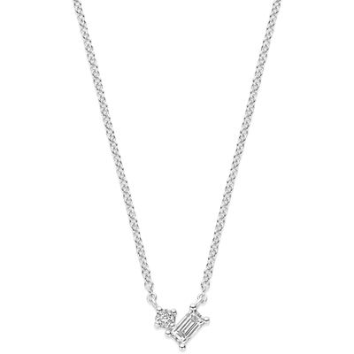 collier diamant 016ct h si 41 - 43 - 45 cm 14K witgoud