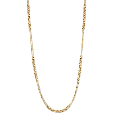 CE107735 14k gouden collier met anker en jasseron schakels