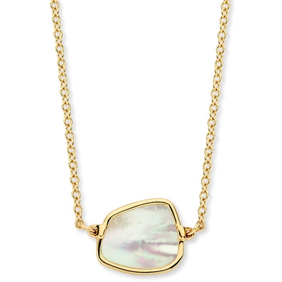 CT137790 14k gouden ketting met hanger parelmoer 45 cm