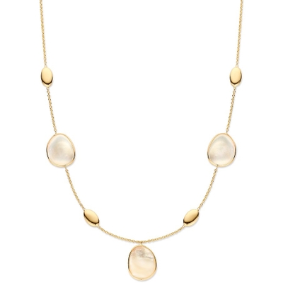 CW137881 14k gouden collier met parelmoer 45 cm