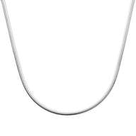 collier gourmette 4 mm 40  4 cm zilver gerhodineerd