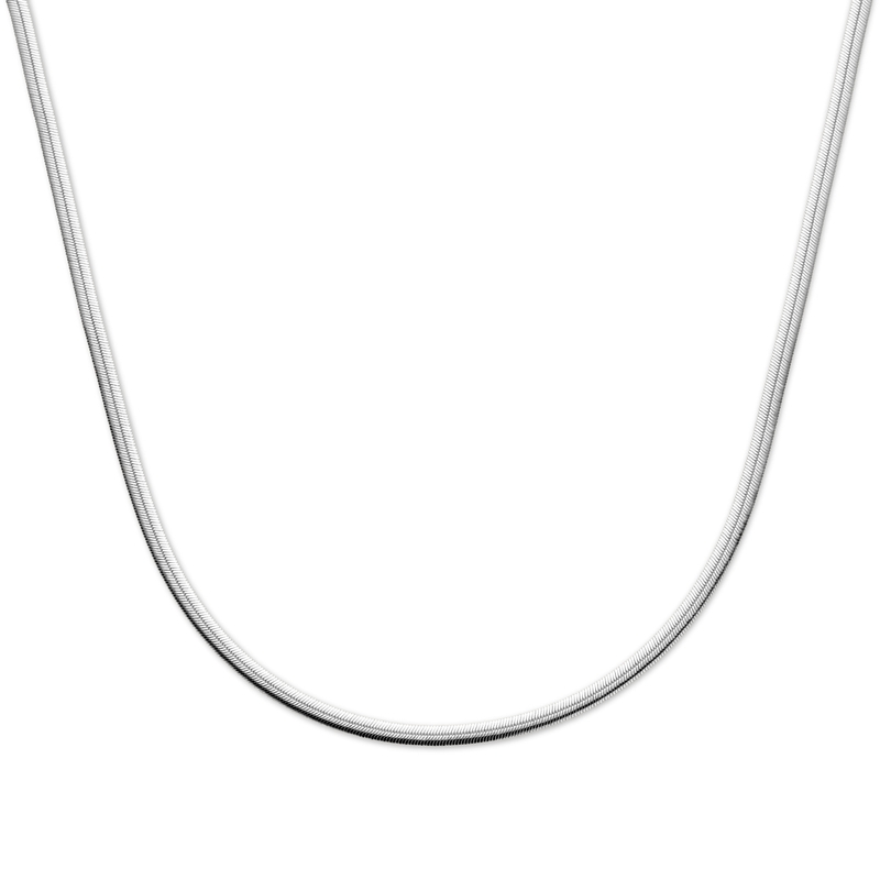 collier gourmette 4 mm 40  4 cm zilver gerhodineerd