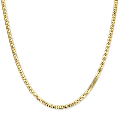 collier gourmette 5 mm 43 cm 14K geelgoud