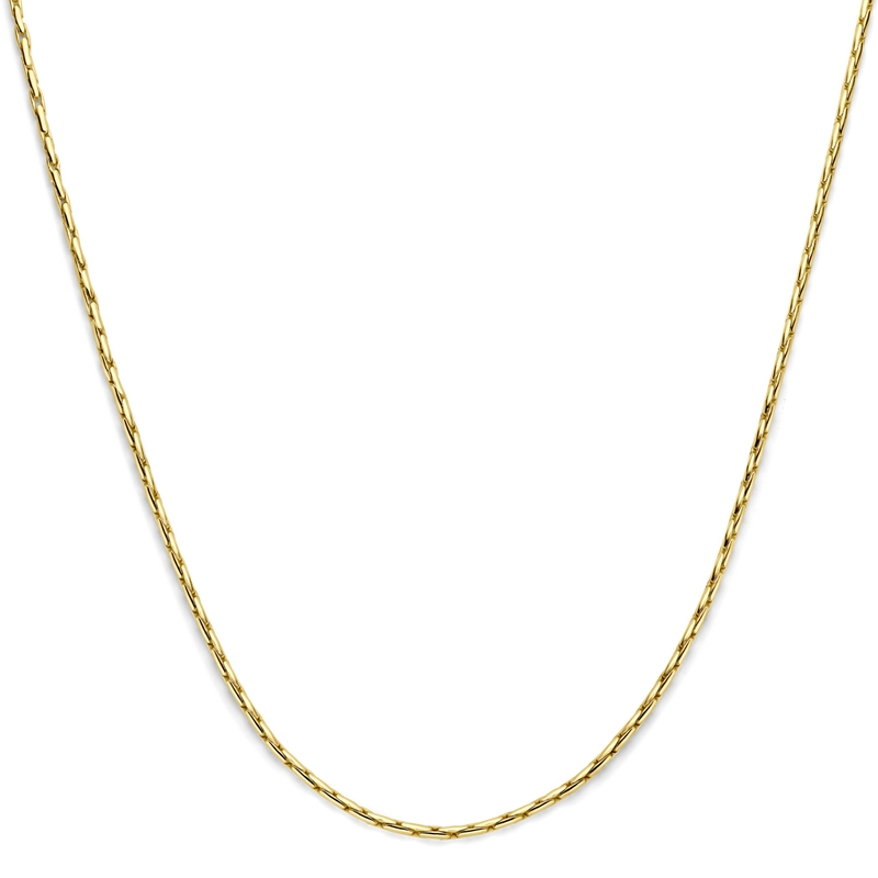 collier gourmette massief 28 mm 45 cm Silgold geel met zilverkern